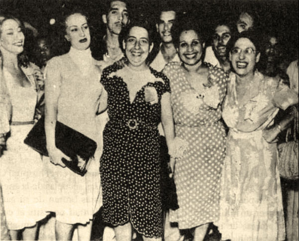 Violeta Casals, Rosita Fornes, Mimí Cal, Rita Montaner y Alicia Rico